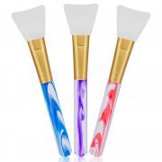 Cuttte 3pcs Silicone Face Mask Brushes, Flexible Facial Mud Mask Applicator Brush, Hairless Moisturizers Applicator Tools, Soft Face Mask Applicator for Mud, Clay, Charcoal Mixed Mask 