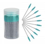 Cuttte 100pcs Disposable Mascara Brushes Wands with Container, Crystal Eyelash Brush Spoolie Brushes for Eyelash Extensions and Mascara UseUseUse(Crystal Black Blue)