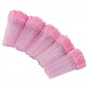 Cuttte 250pcs Disposable Eyelash Brush, Crystal Pink Spoolies Brushes Mascara Brushes Wands Eyebrow Brush for Eyelash Extensions(Color: Crystal Pink)