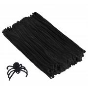Cuttte 300pcs Craft Pipe Cleaners, Black Chenille Stems for DIY Art Craft Decorations (6 mm x 12 inch)(Color: Black)