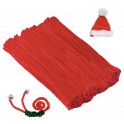 Cuttte 300pcs Craft Pipe Cleaners, Black Chenille Stems for DIY Art Craft Decorations (6 mm x 12 inch)(Color: Red)