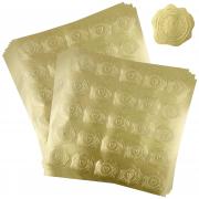 325PCS Envelope Stickers for Wedding Invitation - Cuttte Gold Embossed Heart Envelope Seals Stickers for Thank You Cards, Gold Foil Stickers for Envelopes 