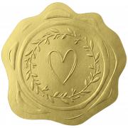 325PCS Envelope Stickers for Wedding Invitation - Cuttte Gold Embossed Heart Envelope Seals Stickers for Thank You Cards, Gold Foil Stickers for Envelopes 